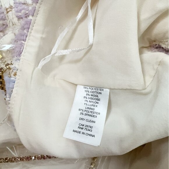 NWT House of Harlow 1960 Tweed Crop Top and Mini Skirt Set - Picture 6 of 12